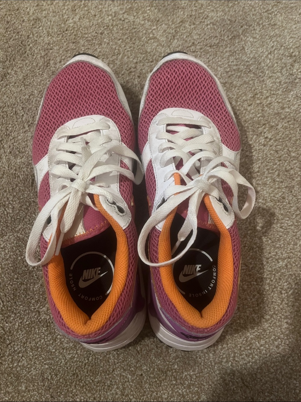 Nike Women's Pink & Orange Air Max Runner Sneakers - Picture 2 of 5